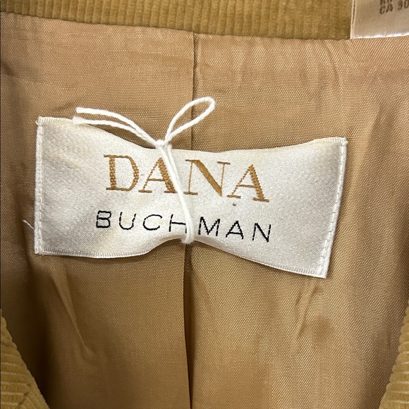 Dana Buchman Women's Tan Corduroy double breasted Blazer - Picture 3 of 5